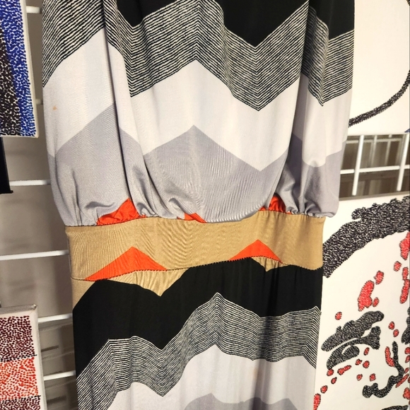 S Twelve Chevron Maxi Dress Size Large - Picture 5 of 10
